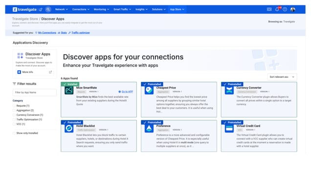 Fitting Travelgate Store